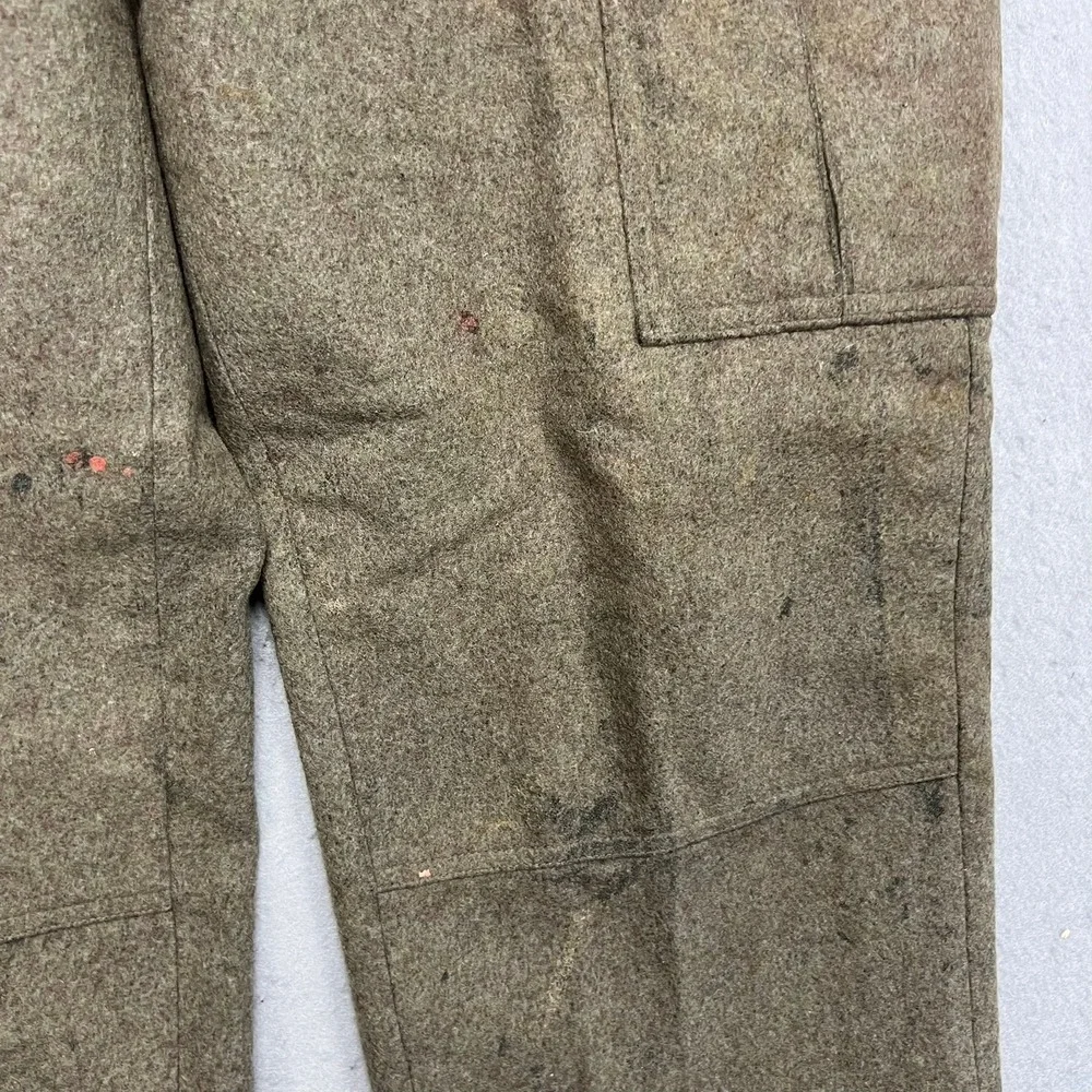 Vintage West German Military Wool Cargo Pants Schilling OHG Olive Drab Men 31x27